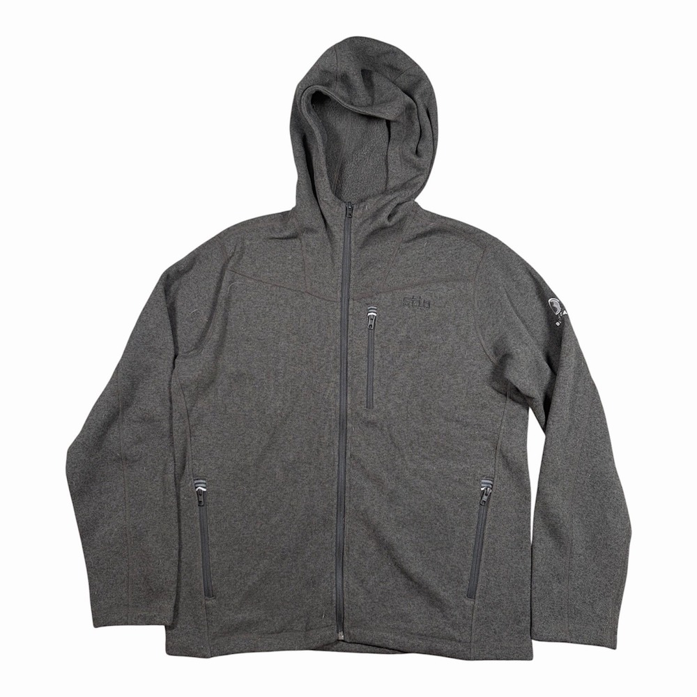 Stio Wilcox Jacket Mens Large Full Zip Fleece Outdoor Hiking Hoodie Gray